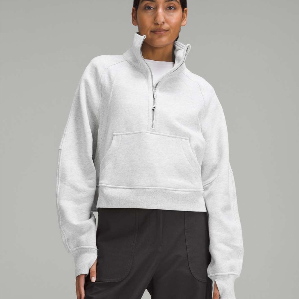 Lululemon Scuba oversized Light Gray Half-Zip sweatshirt XS/S